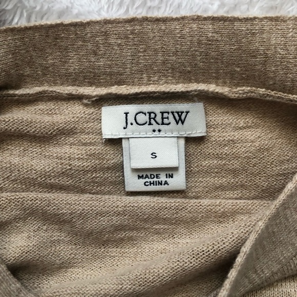 J. Crew Tan Cold Shoulder Tie Shoulder Sweater - Picture 7 of 12